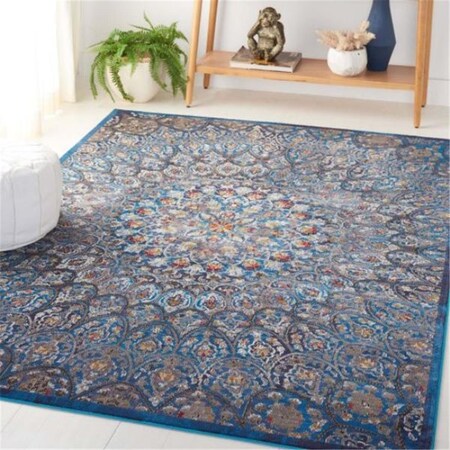 Safavieh 5 ft.-1 in. x 7 ft.-6 in. Aria Polyster Area Rug - Navy & Gold ARA112N-5